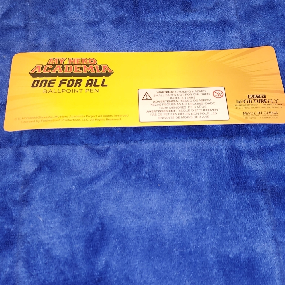 New MHA Yellow Ballpoint Pen - One For All - Picture 2 of 3